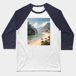 Tranquil Landscape : Tropical Beach Resort Vacation Baseball T-Shirt